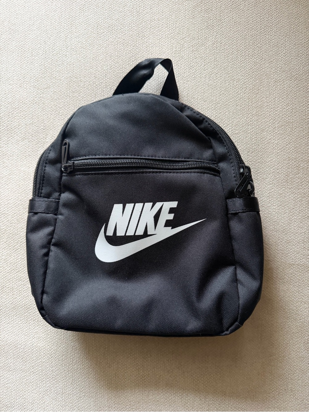 Nike Black Mini Backpack with White Swoosh